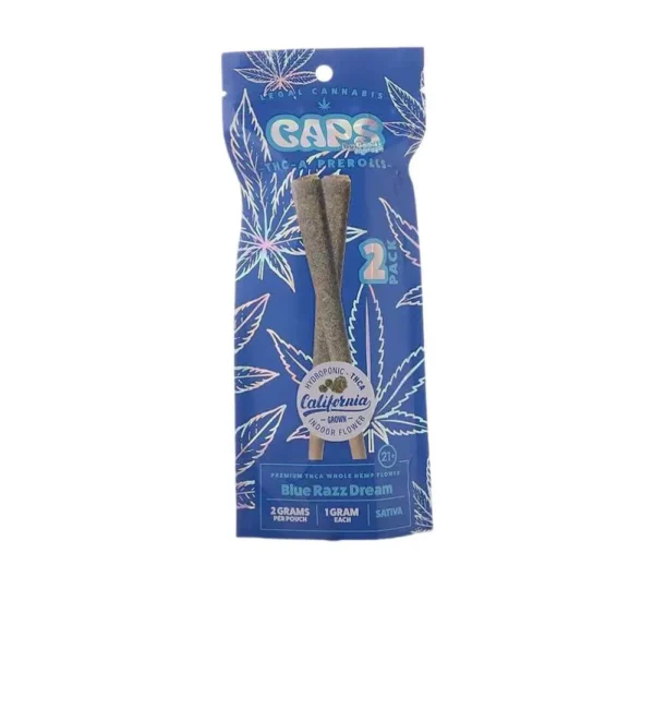 Caps Blue Razz Dream Sativa Pre-Rolls – 2 Packs