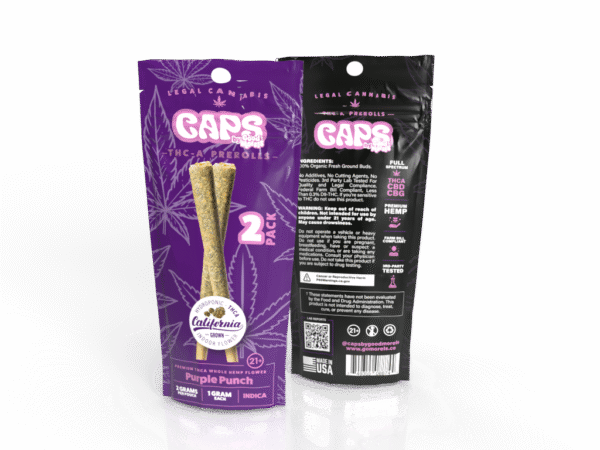 Caps Purple Punch Indica Pre-Rolls - 2 Packs